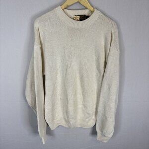 Vintage 1980s‎ Eddie Bauer Cream Sailboat Knit Sweater Made in USA NWT Sz S